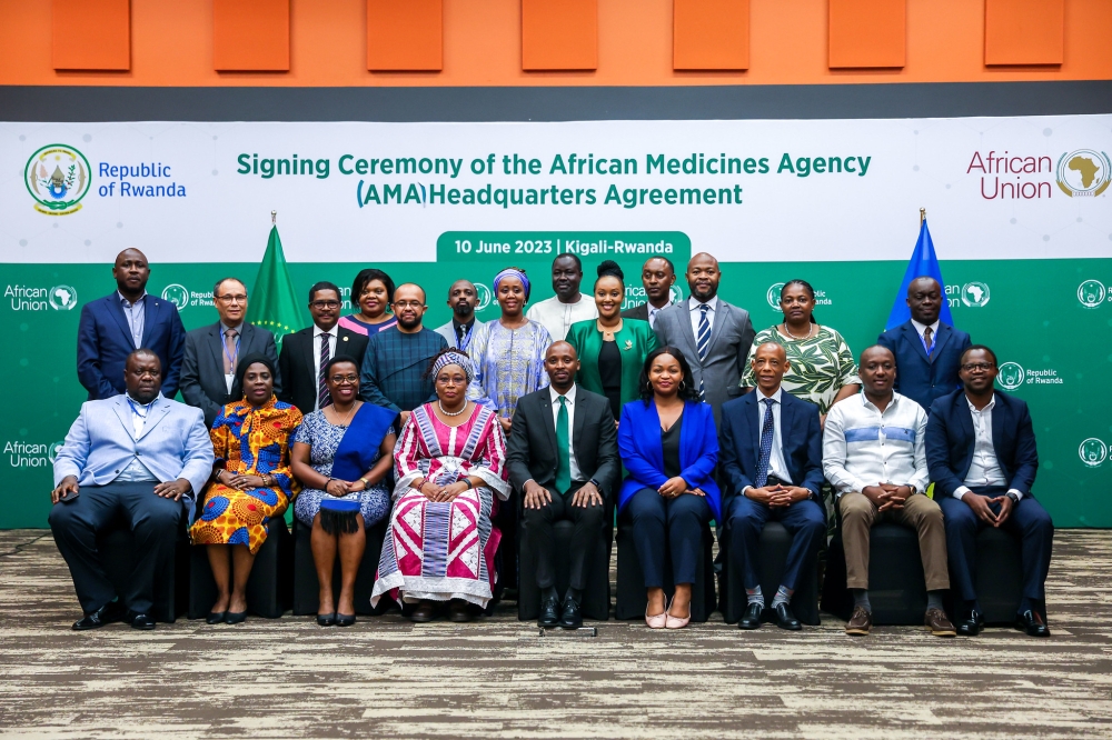 Delegates pose for a group photo at the signing event in Kigali on Saturday ,June 10. All photos by Olivier Mugwiza Delegates pose for a group photo at the signing event in Kigali on Saturday ,June 10. All photos by Olivier Mugwiza