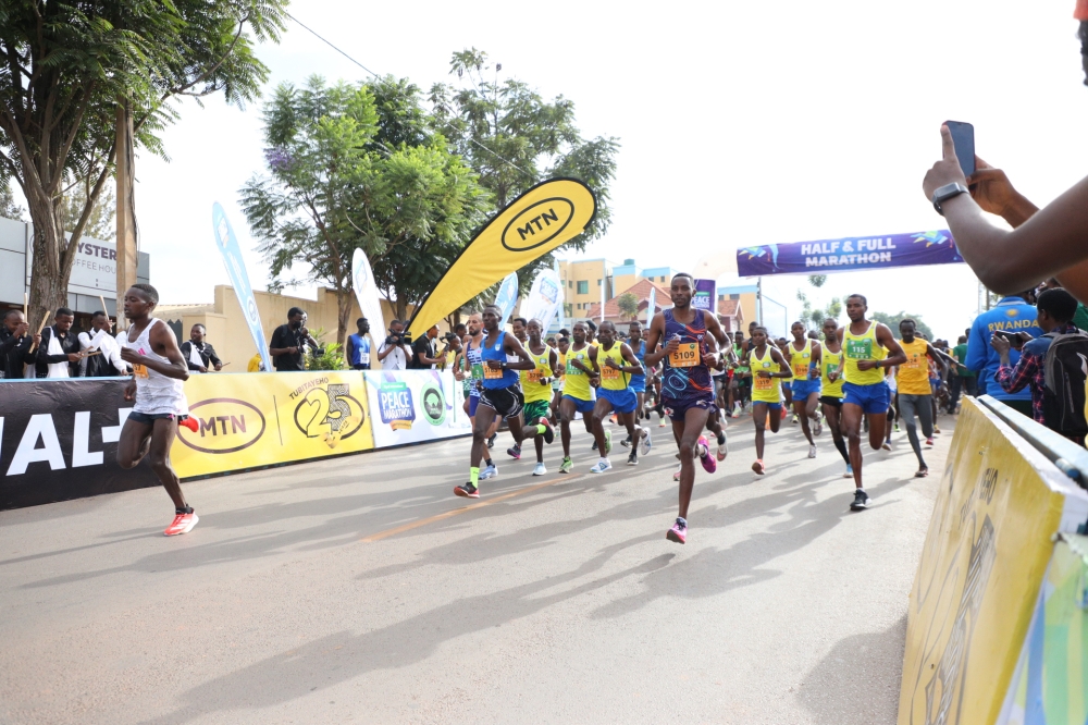Athletes compete during the 2023 Kigali International Peace Marathon that is underway on Sunday, June 11. All photos by Dan Gatsinzi