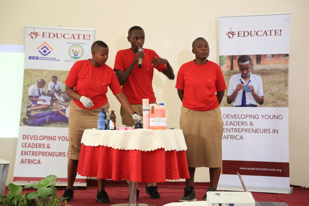 Club from college ADEC Ruhanga, presenting their products