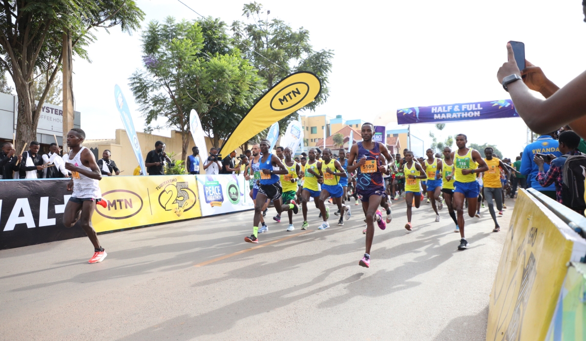 Athletes compete during the 2023 Kigali International Peace Marathon that is underway on Sunday, June 11. All photos by Dan Gatsinzi