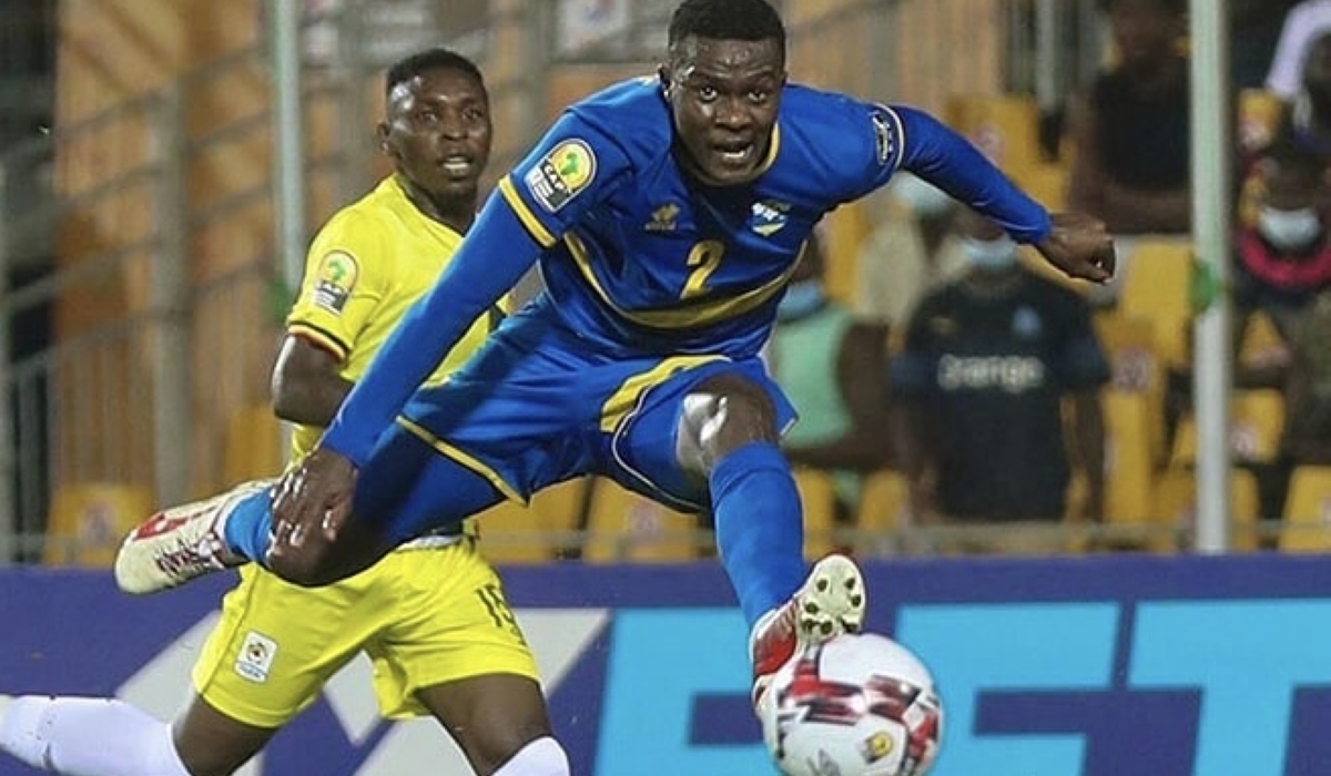 Amavubi left-back Emmanuel Imanishimwe in action during the CHAN. Imanishimwe will miss the game of the group ahead of the forthcoming Africa Cup of Nations qualifier against Mozambique at Huye Stadium on Sunday, June 18.
