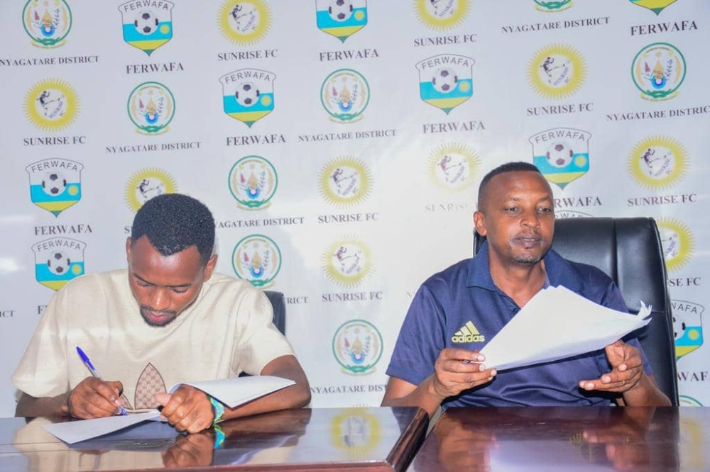 Youngster Elisa Mwizerwa has committed his future to Rwandan side Sunrise FC after signing a two-year contract extension with the club. COURTESY