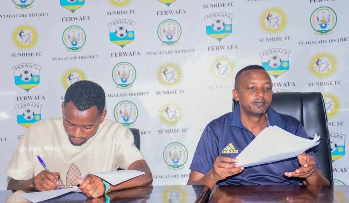 Youngster Elisa Mwizerwa has committed his future to Rwandan side Sunrise FC after signing a two-year contract extension with the club. COURTESY