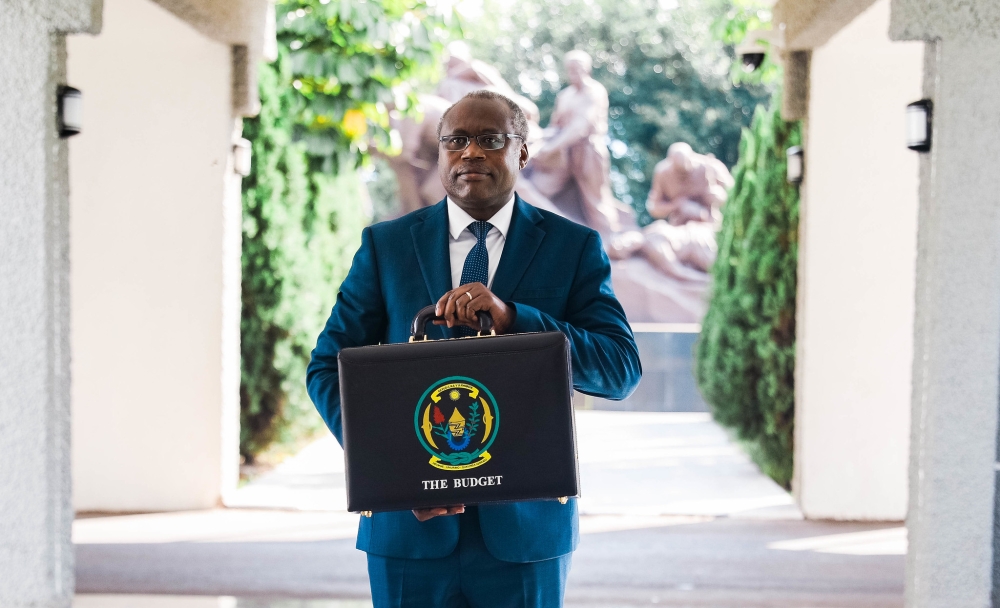 Minister for Finance and Economic Planning, Uzziel Ndagijimana arrives to parliament for presenting the Budget Framework Paper for the 2023-2024 financial year on Thursday, June 15, 2023. Photo by Craish Bahizi Minister for Finance and Economic Planning, Uzziel Ndagijimana arrives to parliament for presenting the Budget Framework Paper for the 2023-2024 financial year on Thursday, June 15, 2023. Photo by Craish Bahizi