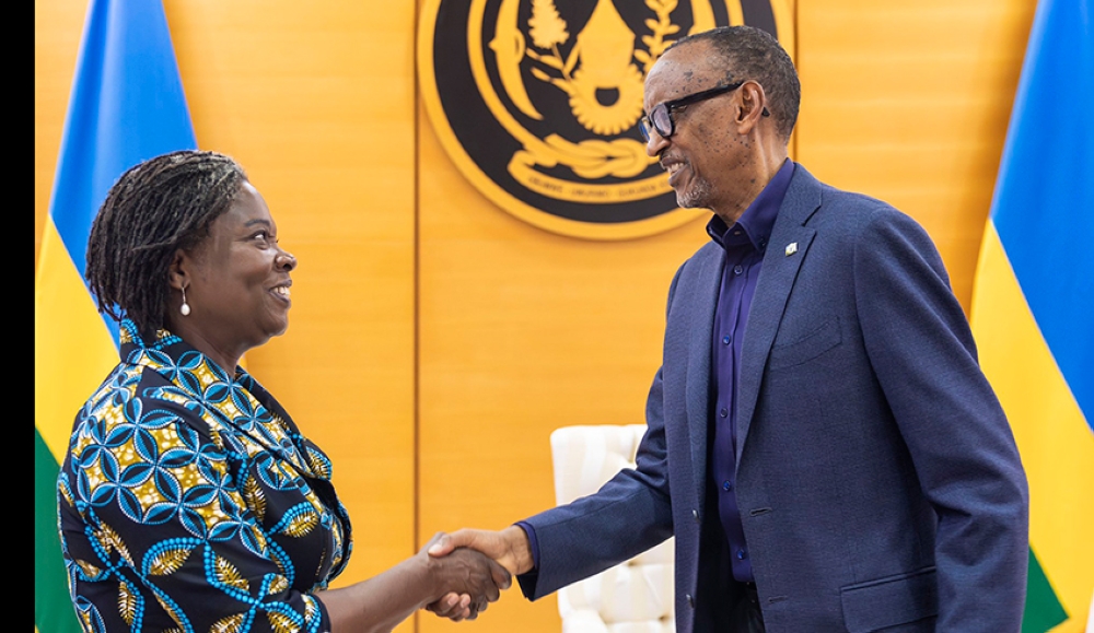 President Paul Kagame meets with Victoria Kwakwa, World Bank’s Vice President for Eastern and Southern Africa  in Kigali on Friday, June 16. Photo by Village Urugwiro
