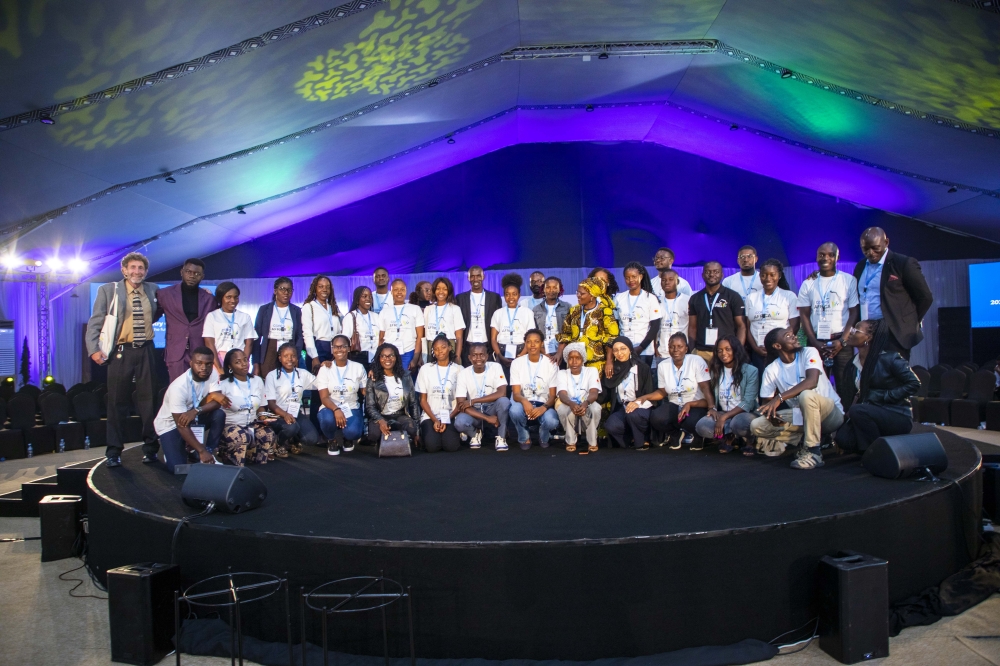 Some of the participants pose for a group photo during the event