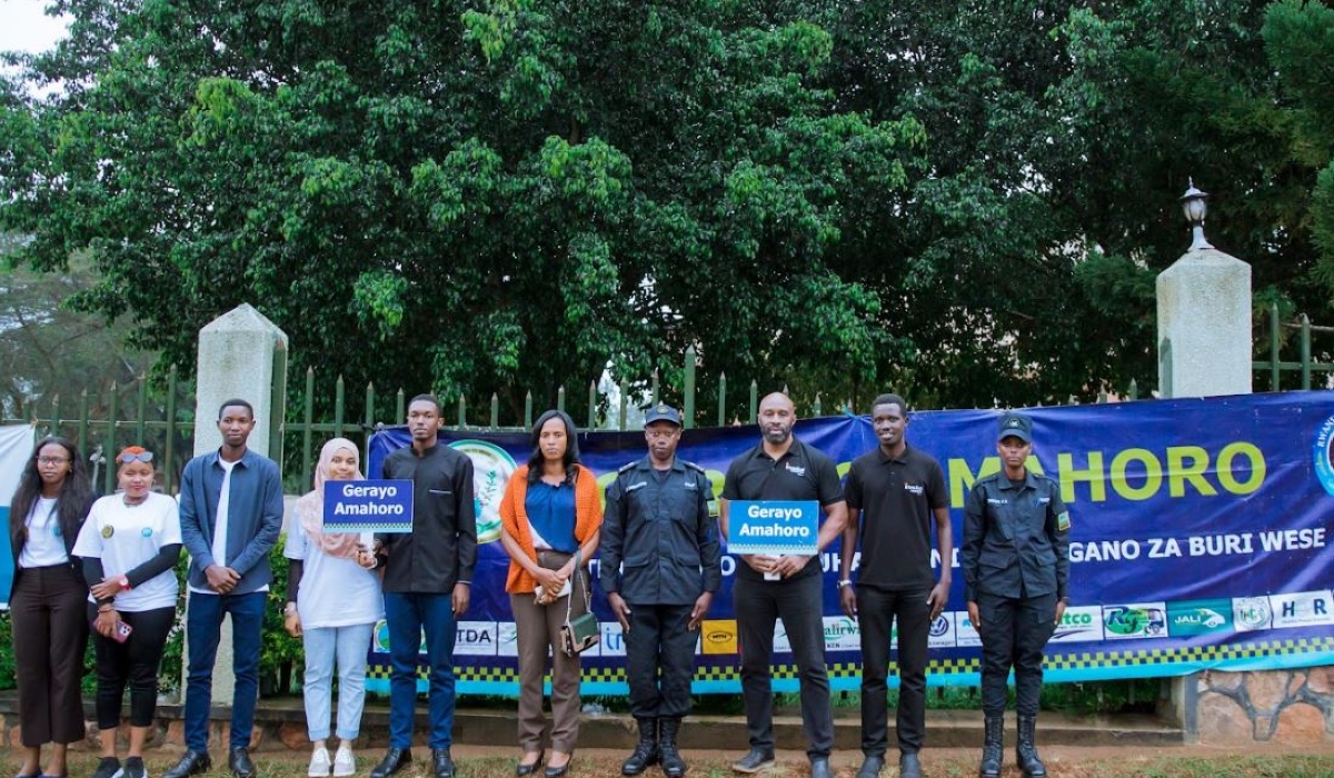 Some officials and delegates pose for a photo as the organization initiates a transformative campus outreach programme at the University of Rwanda, Nyagatare campus  on June 13. Courtesy