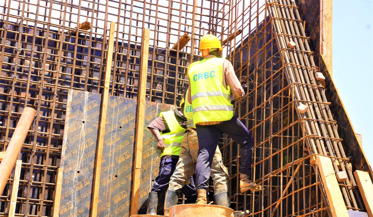 Construction workers on duty. The government has announced a 10% increase in customs duty on imported construction materials. Craish Bahizi