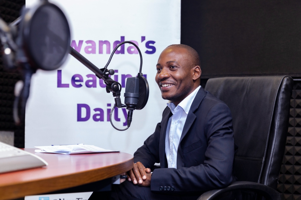 Victor Omurunga, a budget expert, speaks to The New Times during the recording of our weekly podcast, The Long Form.