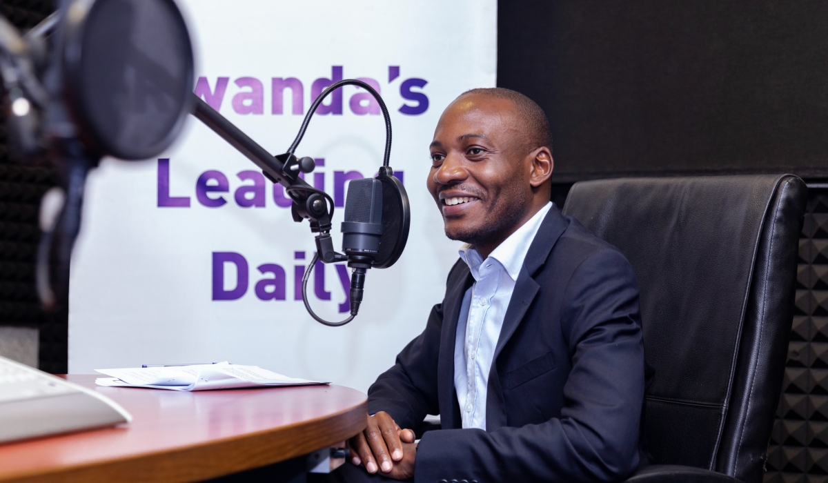 Victor Omurunga, a budget expert, speaks to The New Times during the recording of our weekly podcast, The Long Form.