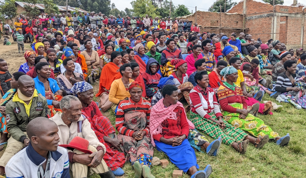Kabazungu residents, Musanze Sector, attend Inteko z’Abaturage&#039; or Citizen Assemblies which takes place every Tuesday, across the country.