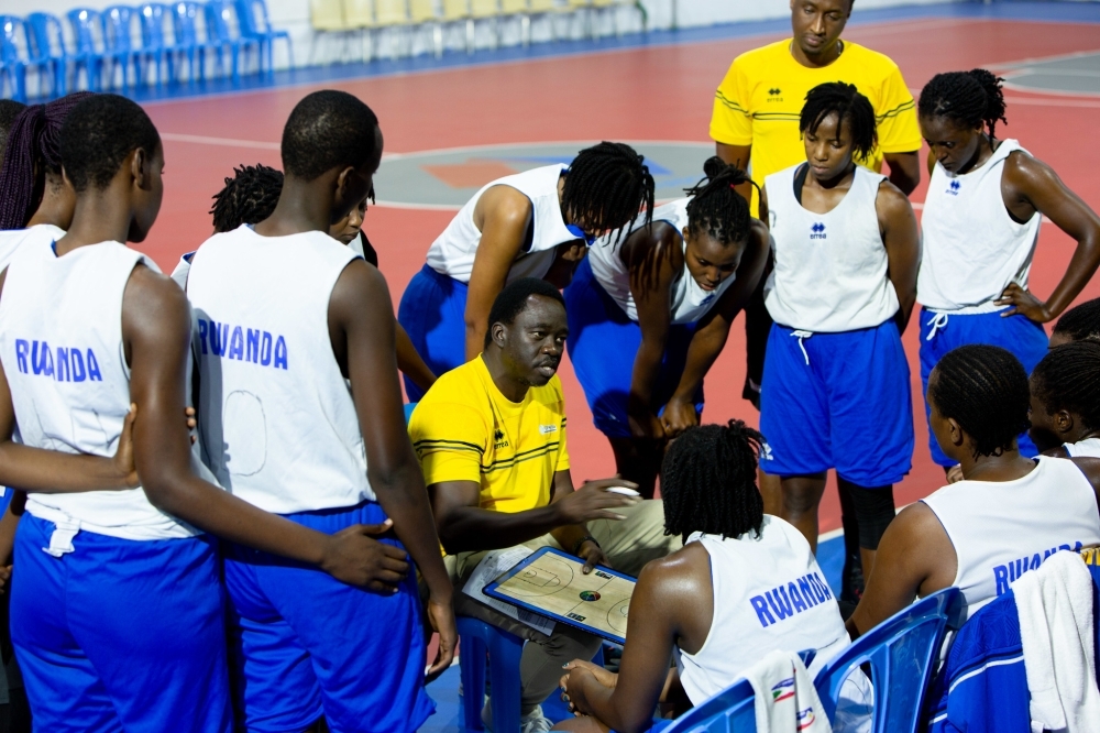 The women national basketball team players follow the head coach&#039;s instructions as they started preparations ahead of  the women’s Afrobasket tournament in July. File