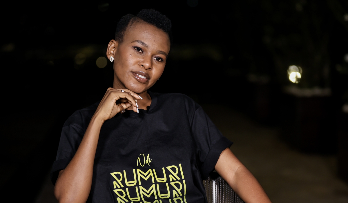 The singer during an interview with The New Times