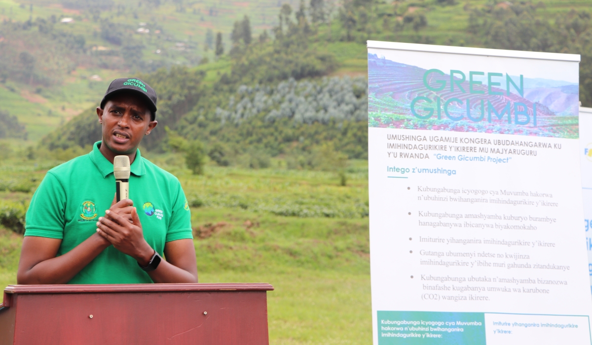 Jean Marie Vianney Kagenza, Team Leader of the Green Gicumbi project.