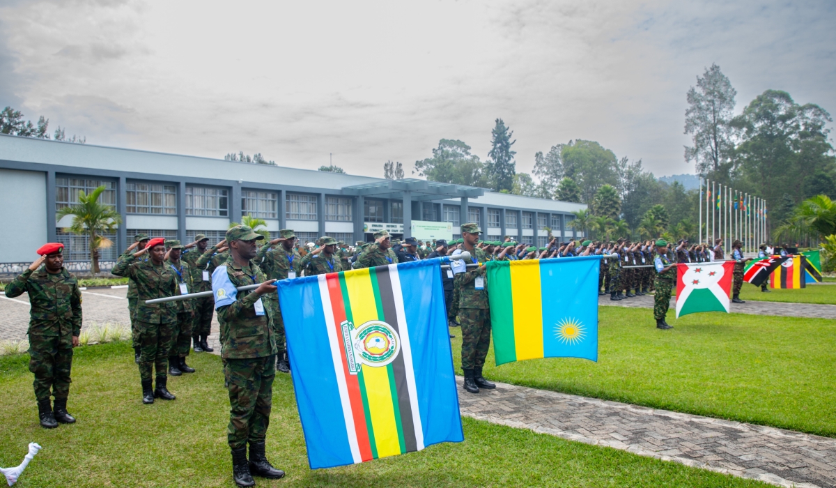 EAC member states Armed Forces, police personnel and civilians who participate in  a two-week long Command Post Exercise (CPX) “USHIRIKIANO IMARA” in Musanze district on June 26. Courtesy