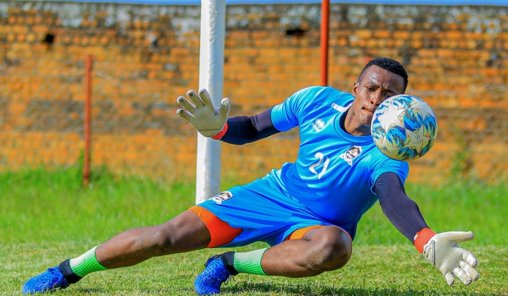 AS Kigali goalkeeper Fiacre Ntwari during a training session. Ntwari has has left AS Kigali. Courtesy