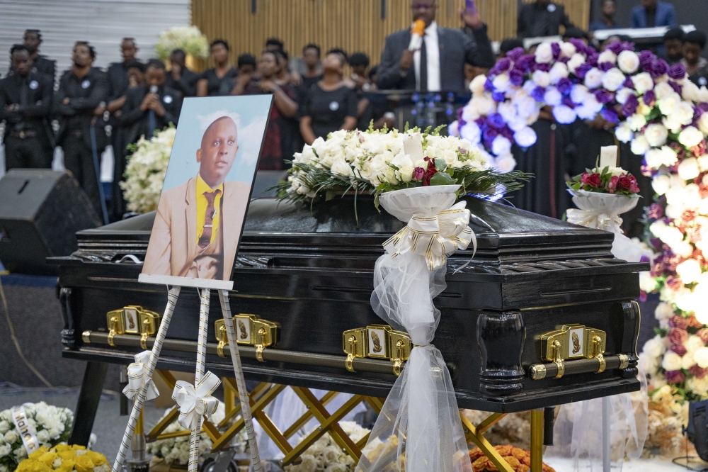 Famous ADEPR pastor, Theogene Niyonshuti, who died in a car accident in Uganda was laid to rest on Wednesday, June 28. All photos by Emmanuel Dushimimana