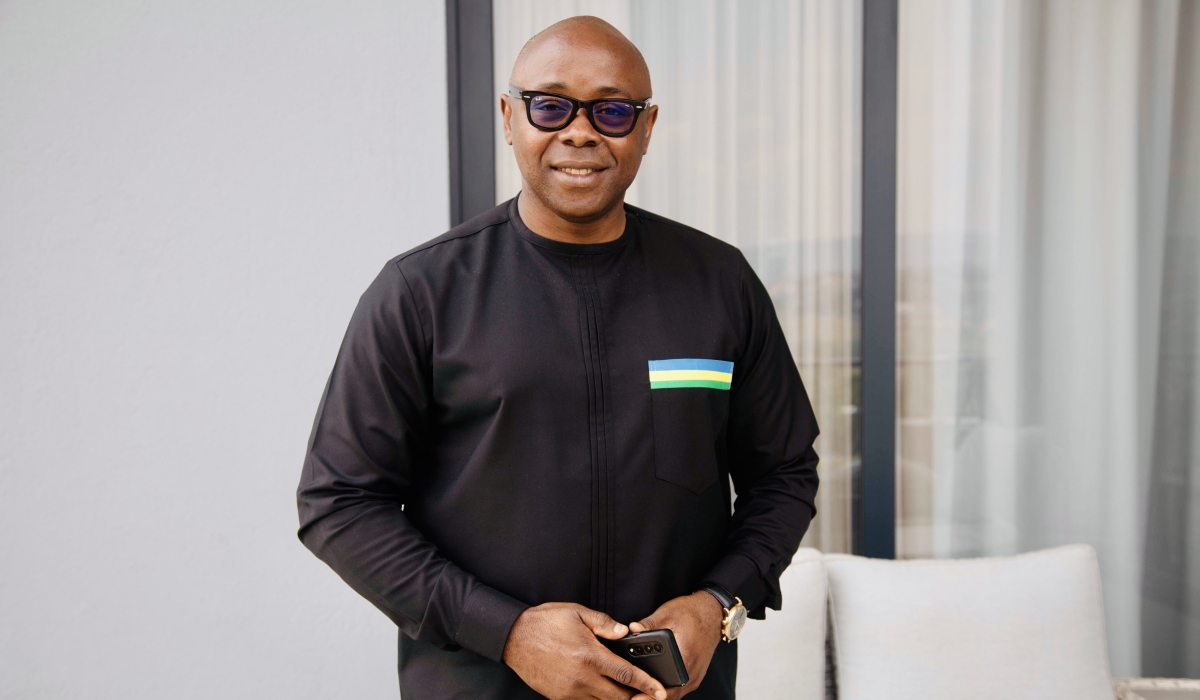 Fred Siewe, the president of the Federation Internationale de Football Veterans en Europe and founder of the Veteran World Cup Championship, during the interview. Photo Willy Mucyo