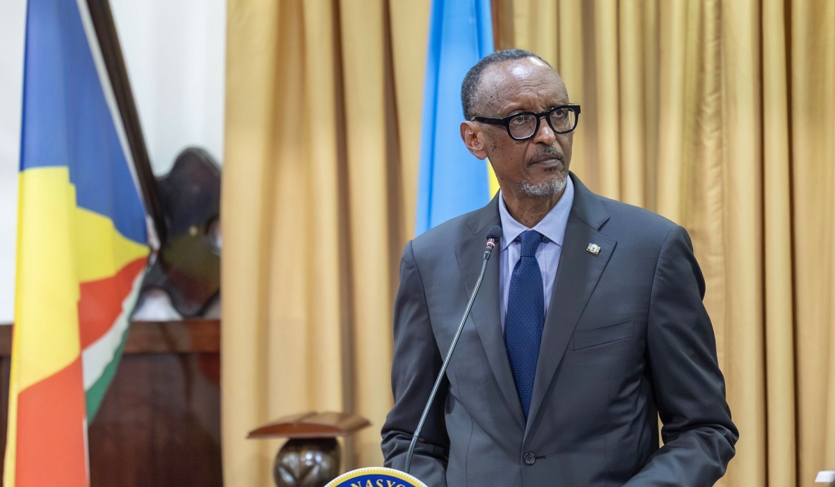 President Paul Kagame delivers  remarks during an extraordinary session at the National Assembly, Ile du Port,during his visit in Seychelles on June 28. Photos by Village Urugwiro