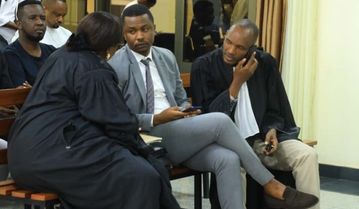 Prince Kid with his defence lawyer on June 30. Photo: Igihe.com