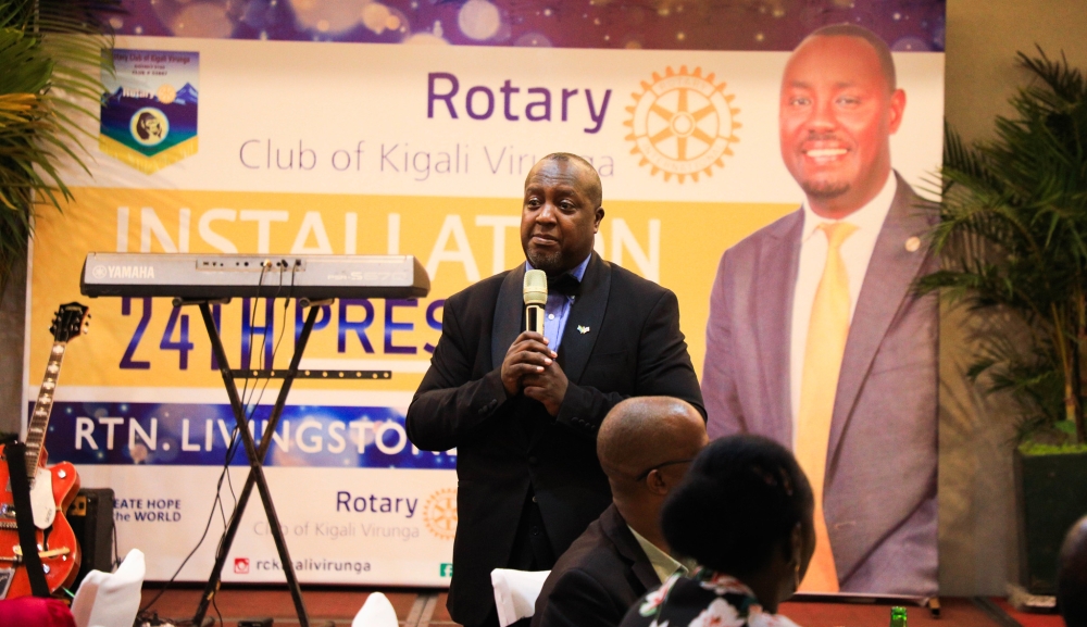 The Rotary Club of Kigali Virunga  members as they  celebrate their 24th President Installation Night in  a memorable evening on Friday, June 30. All photos by Craish Bahizi