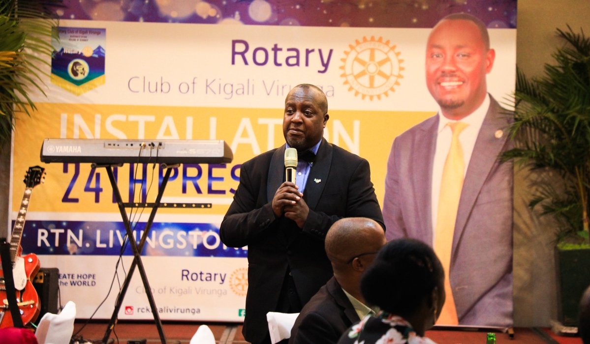 The Rotary Club of Kigali Virunga  members as they  celebrate their 24th President Installation Night in  a memorable evening on Friday, June 30. All photos by Craish Bahizi