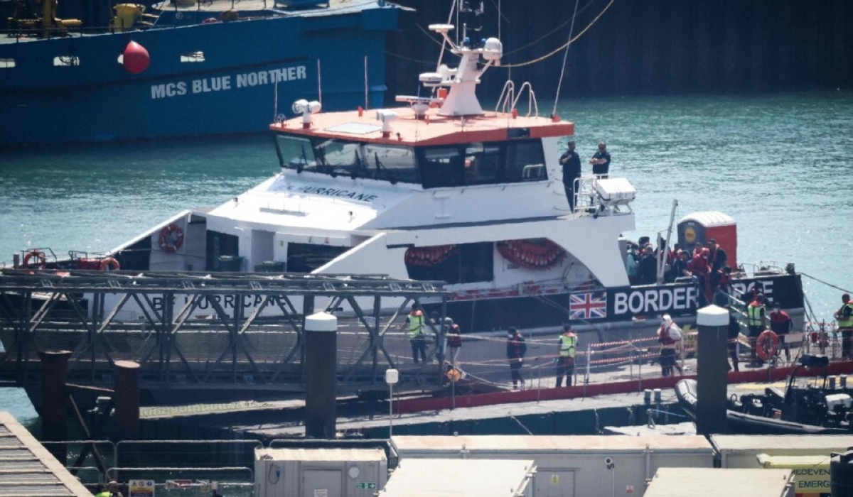 Nearly 11,500 migrants have crossed the English Channel, down around eight per cent on last year CREDIT: HENRY NICHOLLS/AFP