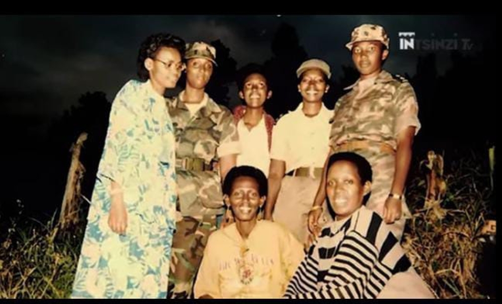 Diana Mbabazi, former Rwanda Patriotic Army (RPA) soldier (R) with other RPA women fighters  during 1990s. All photos: Courtesy.