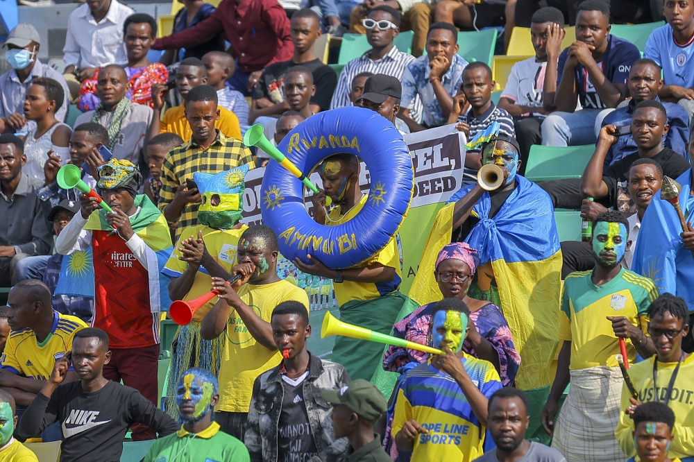 National football team supporters look disappointed when Amavubi lost against  Mozambique at Huye stadium on on June 18, 2023.Photo by Olivier Mugwiza