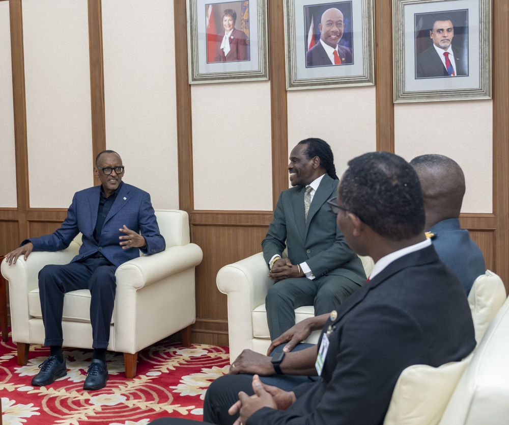President Kagame has arrived in Port of Spain, Trinidad and Tobago, where he is expected to attend the 45th Regular Meeting of the Conference of Heads of Government of the Caribbean Community (CARICOM), as the organization celebrates its 50th anniversary. PHOTO: VILLAGE URUGWIRO