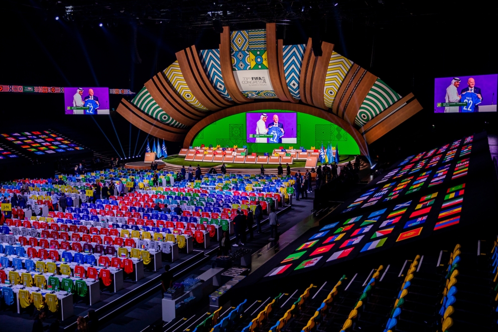 The 73rd FIFA congress which saw president Gianni Infantino retain his position as the president  FIFA  in Kigali on March 16, 2023.Olivier Mugwiza