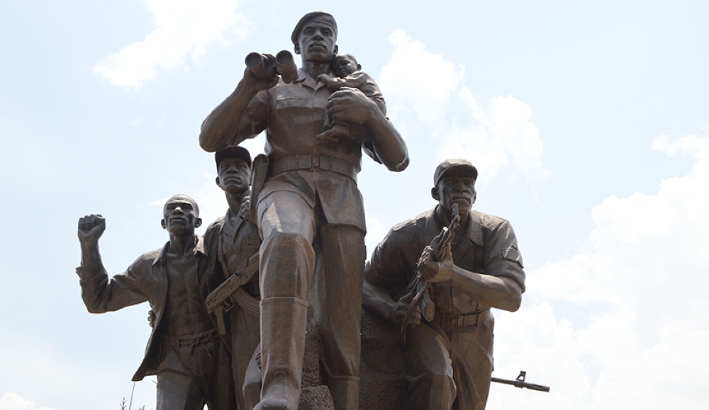 The main monument depicting former RPA soldiers during the Liberation struggle. Craish Bahizi