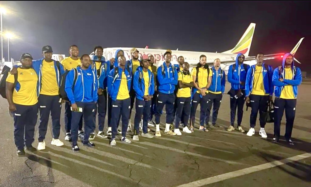 National Basketball team players on their way to Angola for  Afro-CAN finals slated for July 8-16. Courtesy