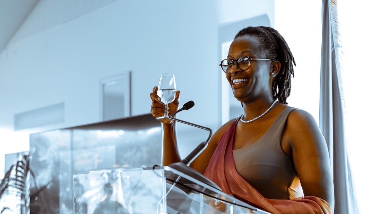 Rwanda’s ambassador to Switzerland Marie Chantal Rwakazina during the celebration of the 29th Liberation Day, on Tuesday, July 4. Courtesy