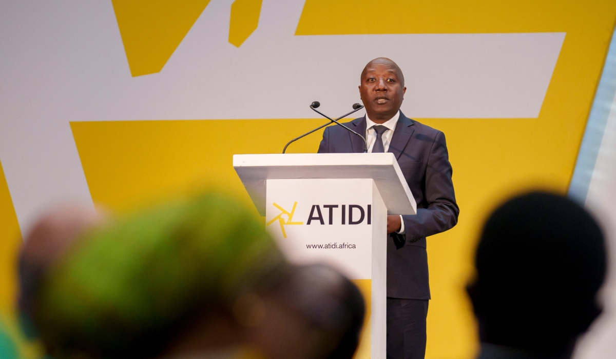 Prime Minister Edouard Ngirente addresses delegates during the opening session of the 23rd Annual General Assembly of the African Trade and Investment Development Insurance on July 6. PHOTOS: CHRISTIANNE MURENGERANTWARI