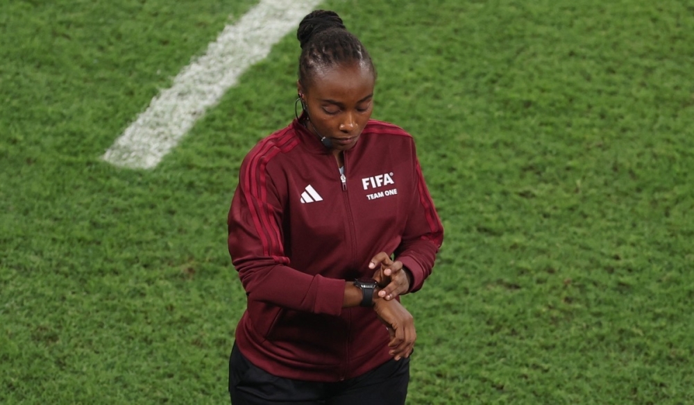 Rwandan referee Salma Mukansanga made history in Qatar as she became the first African woman to officiate a men’s World Cup match as France beat Australia 4-1 in Group D opener in November 2022. Photo-France 24