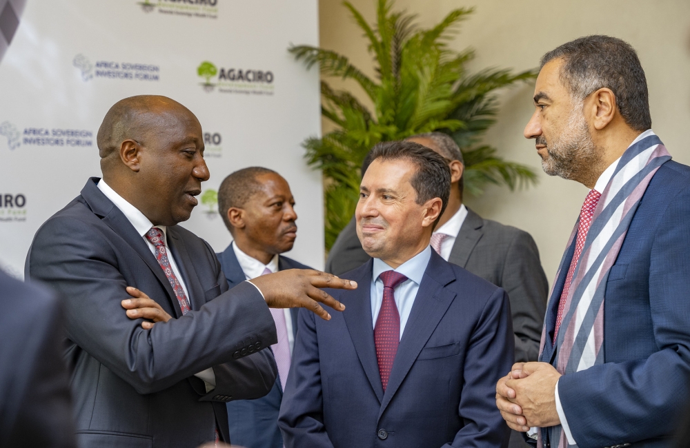 PM Ngirente interacts with delegates  at the conclusion of the second annual meeting of the African Sovereign Investors Forum  in Kigali on Friday, July 7. All photos by Emmanuel Dushimimana