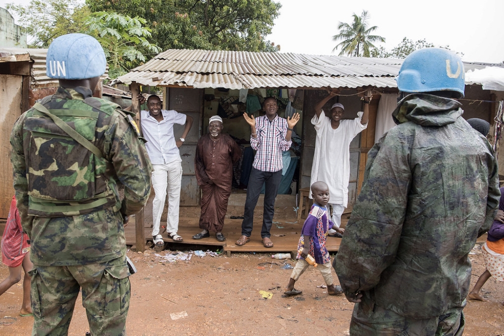 UN peacekeepers on patrol in CAR. COURTESY PHOTO