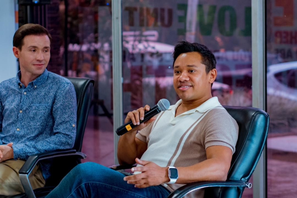 Brazilian founder and director of Anderson Carvalho Dance and Choreography addresses the journalists during the press conference. Brazilian founder and director of Anderson Carvalho Dance and Choreography addresses the journalists during the press conference.