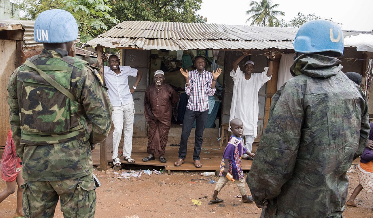 UN peacekeepers on patrol in CAR. COURTESY PHOTO