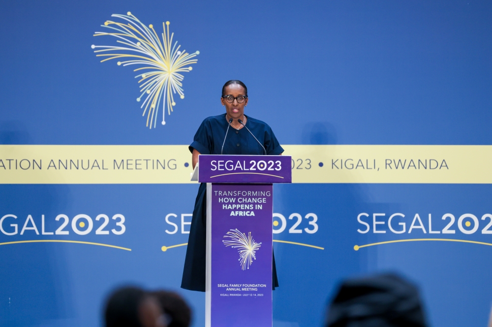 First Lady Jeannette Kagame has called for collective strength and resolve to tackle global challenges including mental health issues, gender inequalities, conflicts, and resource misallocation. First Lady Jeannette Kagame has called for collective strength and resolve to tackle global challenges including mental health issues, gender inequalities, conflicts, and resource misallocation.