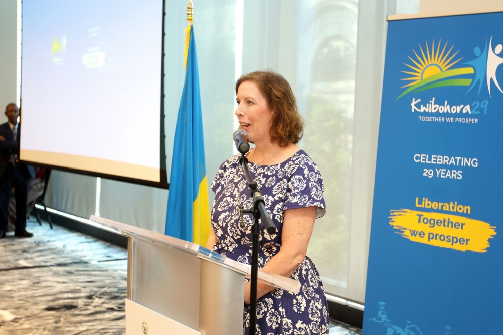 Caroline DeLaney, Director of Eastern and Southern Africa Division at Global Affairs Canada speaks at the event.