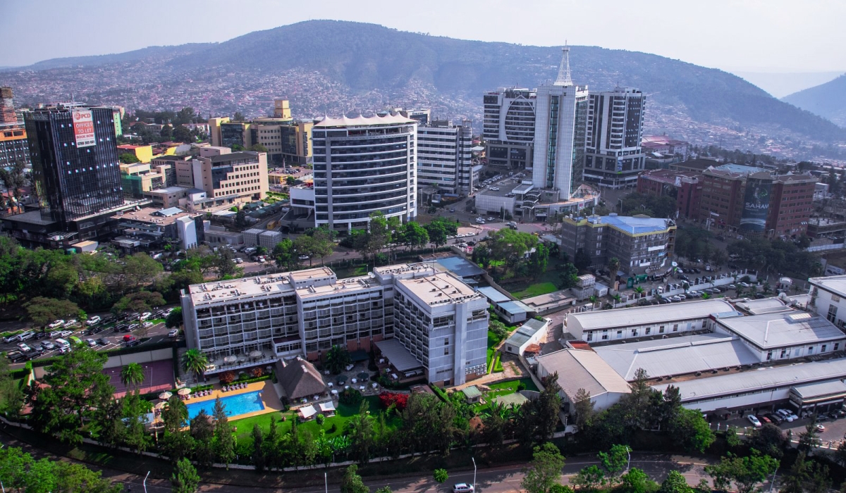 An aerial view of Kigali city&#039;s business district.File
