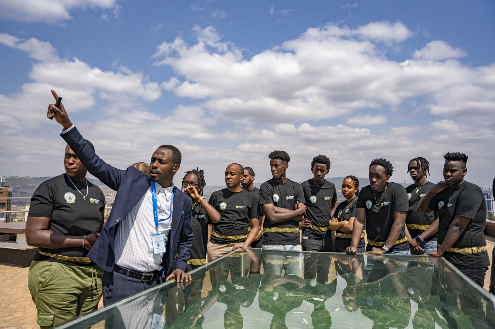 The youth also visited the Campaign Against Genocide Museum where they learned more about the liberation struggle and asked questions. All photos by Emmanuel Dushimimana