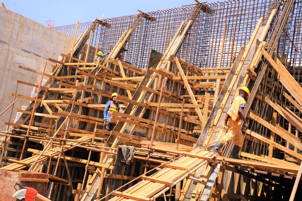Workers at a construction site at Kicukiro in 2021. The Office of the Auditor General (OAG) has hinted on the need for quantity surveyors as part of the efforts to iron out some of the challenges. CRAISH BAHIZI