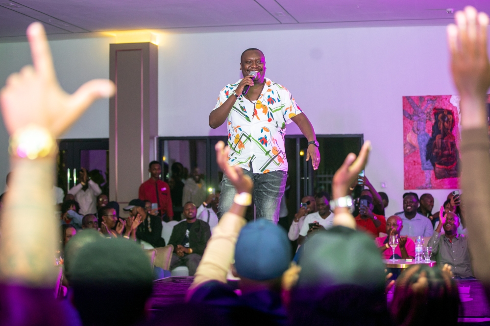 Ugandan comedian Patrick Salvador during last year&#039;s Seka Live show. He will return to Kigali for this month&#039;s edition. FILE PHOTO