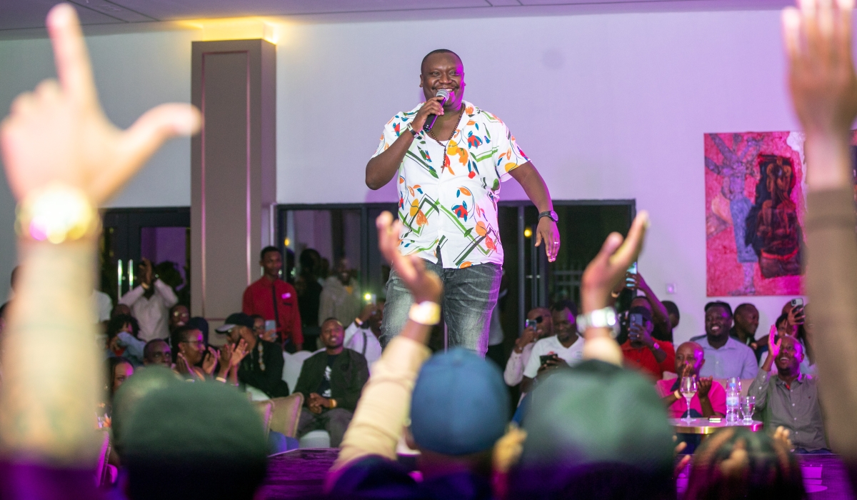 Ugandan comedian Patrick Salvador during last year&#039;s Seka Live show. He will return to Kigali for this month&#039;s edition. FILE PHOTO