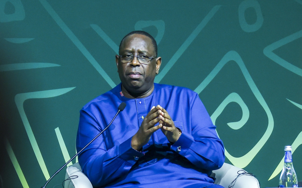 Macky Sall, the President of Senegal speaks at panel discussion during the opening of Women Deliver Conference 2023 in Kigali on July 17. President Macky Sall  has pledged 150 scholarships to Afghan girls studying in Rwanda.