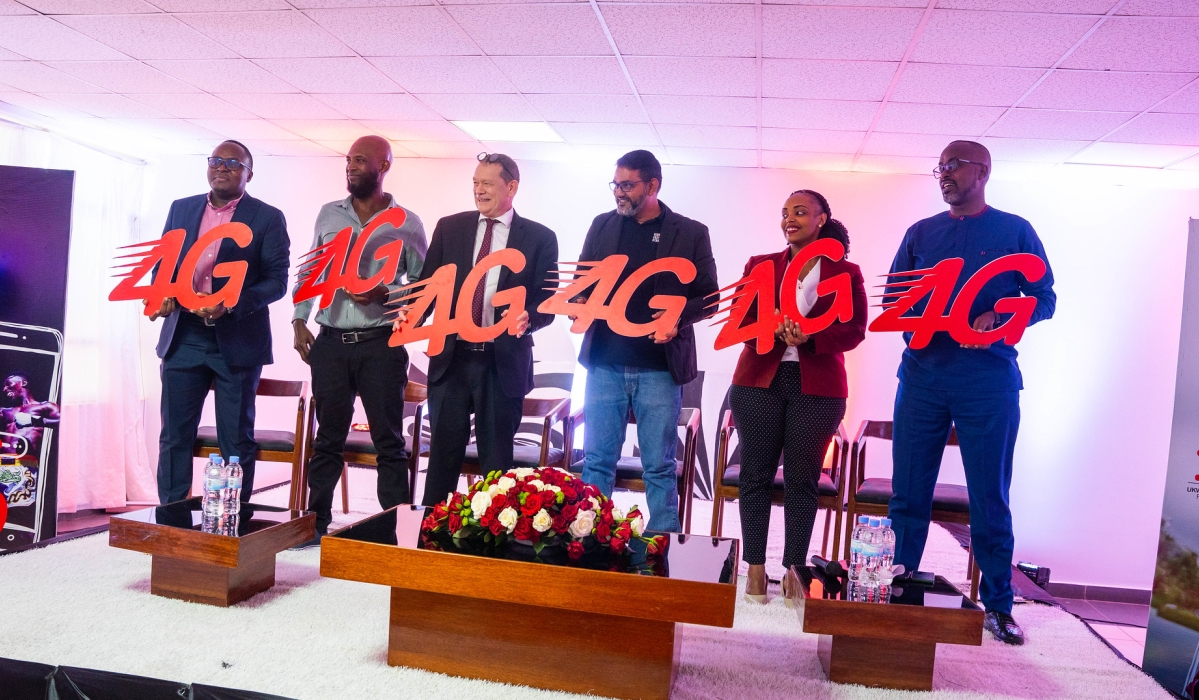 Airtel Rwanda  officials launch the roll-out of its much-anticipated 4G LTE internet services for individuals, homes, and businesses, on Saturday, July 22. All photos by Craish BAHIZI