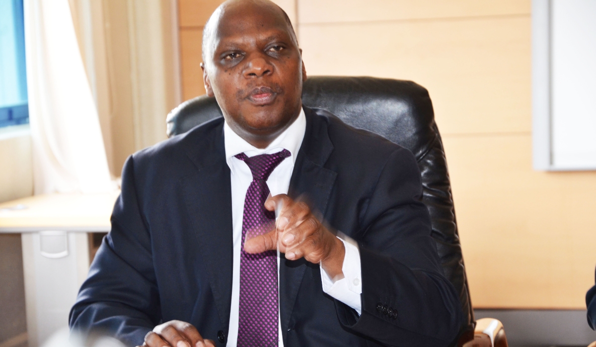 The National Electoral Commission Executive Secretary Charles Munyaneza addresses the media during a past news briefing. SAM NGENDAHIMANA